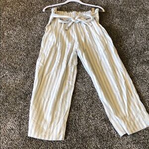 Madewell tie-waist Huston Pull-on crop pants